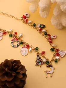 قلادة عيد الميلاد الكرتونية الأنيقة للنساء قطعة واحدة