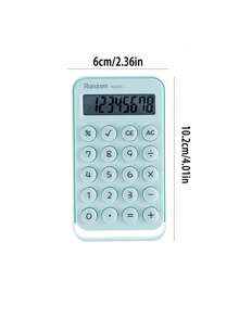 tonxiyuemu 1pc Mini 8-Digit Calculator, Compact & Portable, Round Buttons, Clear Digit Printing, 4 Color Options, Suitable For School, Classroom, Travel Gift, Back To School - Single Piece - View 2
