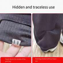 Invisible Leg Clips, Non- Trouser Leg Clips, Seamless Invisible Buckle For Closing The Leg, Anti-Drag Trouser Leg Fastener, Trouser Leg Fastener Clips, Perfect For Tailoring Garments, For Cuffs, Clothing Corners, Leg Shortening, Non- Garments - Multicolor - View 9