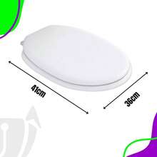 Universal White Toilet Seat With Lid - 白色的 - 查看 7