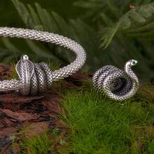 1 Stück 925 Sterling Silber Vintage Schlangen Serie Charms Perlen Regenbogen Kristall Anhänger für Frauen Armband Mode Herstellung einzigartiger DIY Schmuck Geschenk