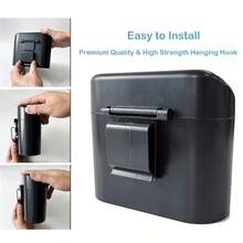 KITBEST Car Trash Can Bin With Lid 120 Pcs Trash Bags And 4 Pcs Car Hooks. Mini Car Garbage Can Small Car Accessories Trash Bin Dustbin Organizer Container For Car Office Home