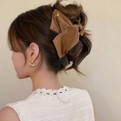 Retro Elegant Triangle Hair Clip For Women, 2025 New Hair Claw Hairpin With High-End Vibe For Thick Hair Claw Clips Winter Hair Accessorieshair Bows