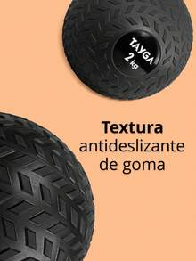 Pelota Balón de Azote Cross TAYGA 2kg Texturizado - Negro - Ver 3