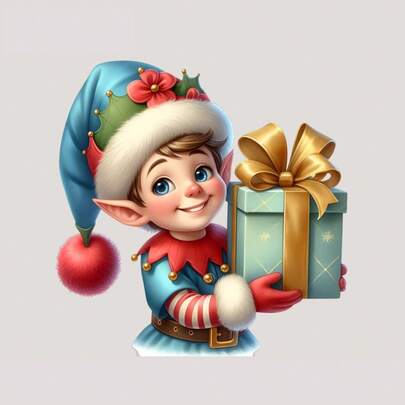 1pc/2pcs/3pcs Christmas Hot Press Stickers - Gift Box Design With Face, Hair And Costume Details, DTF Hot Press Patch For DIY Crafts, Fabrics, Bags, Pillows, Jeans, Hoodies - Colorful, Precise Fit, Easy To Apply (No Sewing Required) - Ideal For Holiday Gifts And Year-Round Use - Contains 4 Unique Poses And Expressions, Durable Plastic Material, Perfect For Fabric Surfaces