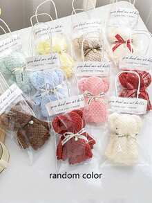 20pcs/Set Cute Bear Shaped Towel, Bear Doll Towel, Soft Creative Face Towel, Birthday Gift, Wedding Gifts, Bathroom Decor, Gifts For Party Shower Towels For Beaty Salon, Hotel Sports,Home Essentials, Towel, Skin Care