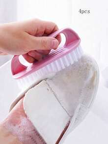 1/3/5pcs, Multi-Purpose Handheld Cleaning Brush, Household Plastic Laundry Brush, Multifunctional For Washing Basin, Shoes, Drying Rack, Cleaning Brush, And Hard Bristle Board