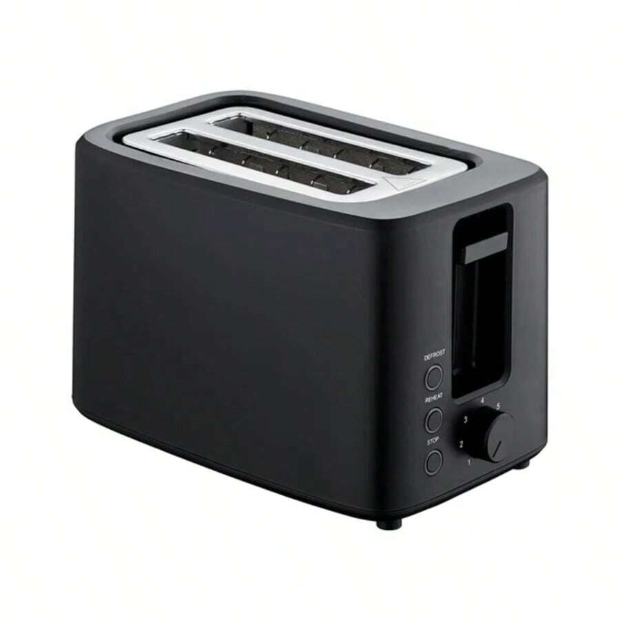 Tostador de Pan MasterChef 2 Rebanadas Negro tostador de pan MasterChef capacidad 2 rebanadas color negro diseño compacto y elegante funcion de tostado rapido descongelar y mantener caliente ideal para desayunos y cocinas pequeñas eficiente y facil de limpiar aparato domestico de buena potencia y soporte para pan variados - Tipo de Enchufe A USA (110-127V) - Ver 1