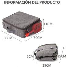 Arenero Plegable para Gatos, Caja de Porttil con Tapa y Pala, Impermeable para Viajes, Sin Olor, Resistente a Fugas, Gris - gris - Ver 3