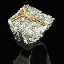 Jesus Crucifix Wax Pattern Ring For Lost Wax Casting Jewelry Castable Wax Resin