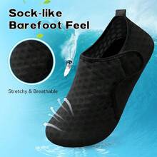 Scurtain Barefoot Water Shoes For Women Men Beach Swim Aqua Socks Summer Quick-Dry Sandals Slippers - 黑色的 - 查看 4