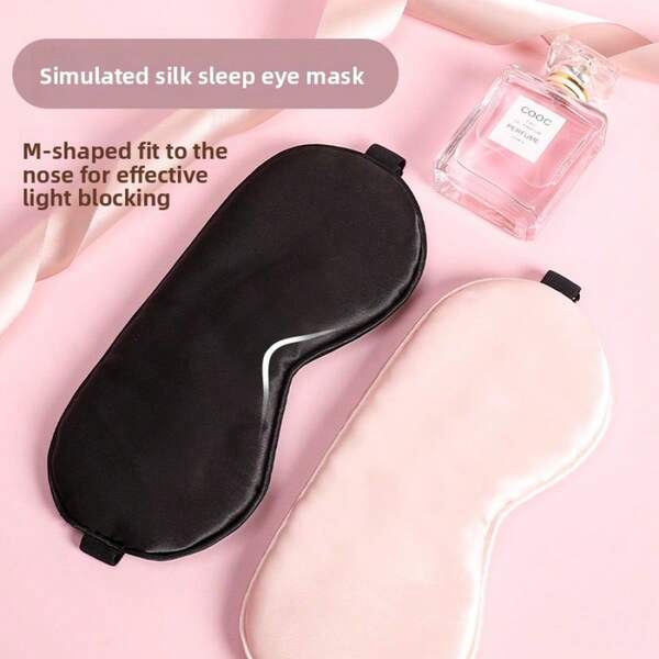 New Dual-Sided Silk-Like Light-Blocking Sleep Mask, Suitable For Travel And Napping