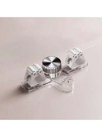 1pc Suction Cup Mop Clip, Wall Mounted Bathroom Storage Rack, No Drilling Required Organizer Holder