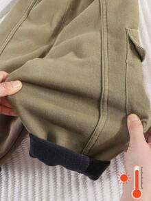 男童保暖加厚工装裤，秋冬款