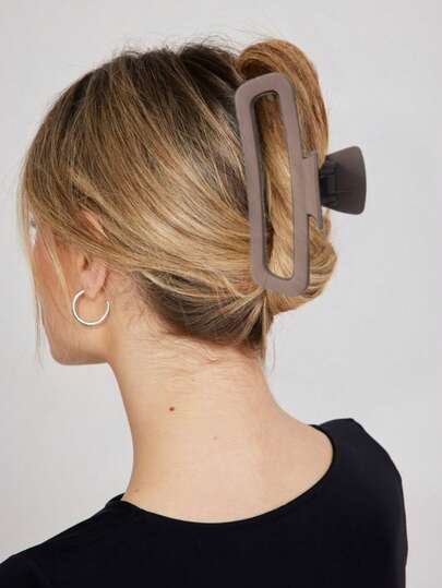 4 pièces/2 pièces/1 pièce Pinces à cheveux trapézoïdales grandes et mates à la mode, convenant aux cheveux épais, pince à cheveux, épingle à cheveux trapézoïdale élégante, accessoires de cheveux élégants, pince élégante pour cheveux d'hiver