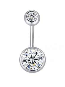 10 Pcs Stainless Steel Belly Button Navel Bars Balls Belly Button Ring Belly Piercing Set Body Jewelry - Colorful - Multicolor - View 13