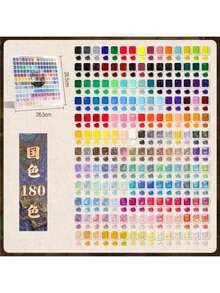 Bộ màu nước lấp lánh mini, Bộ 180 màu sơn nước nhũ kim loại, Sơn nước ngọc trai đặc dành cho họa sĩ, người yêu thích hội họa nghiệp dư - Bộ - Xem 17