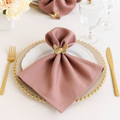 Kit com 10 Guardanapo Oxford Colorido  para Sua Mesa Posta 24x24 com acabamento em overloque