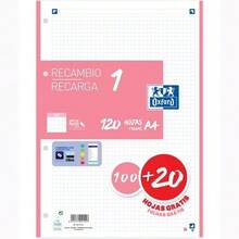 Oxford Refill 100H + 20H Miễn phí 4 mũi khoan A4 90Gr 5X5 1 Băng keo hồng Bubblegum - Màu Hồng baby - Xem 2