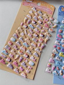 3D泡沫贴纸，卡通迷你兔子和狗装饰贴纸，适用于剪贴簿、日记本、儿童 - 彩色 - 查看 13