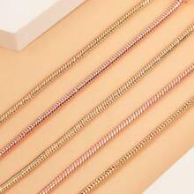 1/5/10/20/30/50pcs Gold/Silver Snake Bone Chain Bracelet With Heart-Shaped Lobster Clasp, Suitable For DIY Bracelet Making, Ideal Gift Choice - Bracelet - View 5