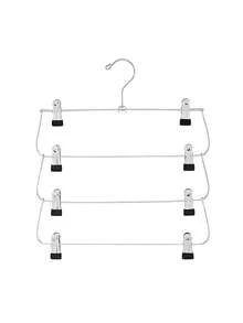 6 couches Cintre à pantalon pliable en acier inoxydable, Ensemble de cintres à jupes, Organisateur de vêtements multi-niveaux économe en espace pour armoire et placard, Convient pour les jeans, les jupes et plus, Construction en métal pour une organisation efficace de la garde-robe