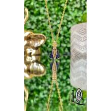 Gold Filled Virgem Aparecida Necklace: Zirconia Religious Jewelry