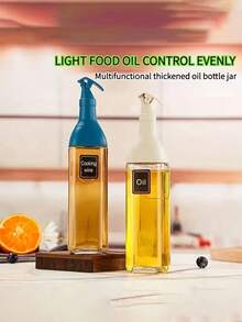 1pc,Durable Corrosion-Resistant Glass, Square Seasoning Bottle, Oil Pot, Leak-Proof Kitchen Oil Bottle, Oil Tank, Sesame Oil, Soy Sauce, Vinegar Pan, Seasoning Bottle, Oil Bottle, Kitchen Storage Bottle