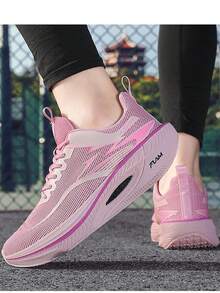Women's Casual Sports Sneakers, Running Shoes, White Shoes, All Season Shoes, Student Shoes - Pink - View 5