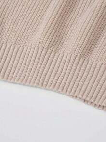 秋冬宽松露肩长款毛衣，时尚女式针织上衣