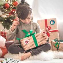 Kinder Weihnachts-Adventskalender DIY Zahlen Alter Mann Schneemann Puzzle Journal Cartoon Aufkleber