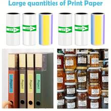 Colorful Paper Label Rolls And White Paper Rolls (50*15mm And 50*30mm) - Continuous Printing Paper For Printable Wrapping, Document Classification, Promotional Labels, Product Labels, DIY Crafts, And Classification Marking Notes