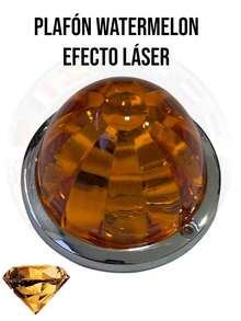 Watermelon LED Ceiling Light With Laser Effect, 12/24V, 1 Pc., Universal Plastic Mica - AMBER - View 3