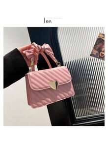 Fashionable And Elegant One-Shoulder Handbag For Women - Pink - View 3
