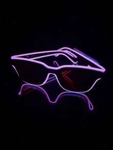 sharif 1 Cặp Kính Thời Trang Hình Vuông Không Dây Sạc Được, Kính Bảo Hộ LED Cho Quán Bar, Tiệc Tùng, KTV, Sinh Nhật, Kính Phát Sáng Trong Bóng Tối Độc Đáo, Kính Ánh Sáng Lạnh LED, Kính Phát Sáng Mới Cho Lễ Hội Hóa Trang - Nhiều màu - Xem 7