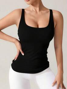 Bộ 3 áo hai dây cổ chữ U hở lưng, ôm sát, thoáng khí, thời trang có đệm ngực, đa năng cho mọi mùa - Nhiều màu - Xem 3