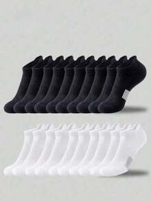 20/10/6/5/2/1 Pairs Of Unisex, Solid-Color, Comfortable, Breathable Pom-Pom Socks. Breathable, Contrasting Low-Top Boat Socks Are Perfect For Spring And Summer, Lightweight Running Socks, And Comfortable, Breathable Fitness Socks Perfect For Everyday Outdoor Activities. Perfect For All Seasons. Comfortable, Sweat-Wicking, And Breathable, - Multicolor - View 19