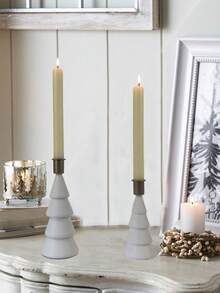 1 Piece Elegant Pine Wood Christmas Tree Candlestick Holder, Classical Pyramid Base With Moon Tabletop Decorations, For Festive, Decor, Ding Table Decor, Room Decorations, Wedding Centerpiece Candle Holder Decorations, Christmas Decorations Home Decor, Christmas Gifts