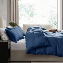 Soft Prewashed California King Duvet Cover Set, 3 Piece, Zipper Closure, 104x98 Inches Duvet Cover And 2 Pillow Shams - No Comforter,  In 2025 - 海軍藍(無棉被) - 查看 6