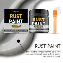 Gray Anti-Rust Paint, Home Use Waterproof, Weather-Resistant, Durable Metal Paint For Renovation - Black - View 10