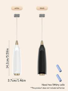 1 件便携式电动奶泡器 | 迷你奶泡器，手持式电动奶泡器，电池供电（不含电池）饮料搅拌机，咖啡手动搅拌器，拿铁，卡布奇诺，星冰乐，热巧克力电动无线搅拌机 - 适合圣诞节礼物 - 彩色 - 查看 3