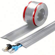 1 件 39.37/118.11 英寸地板线保护套，PVC 电缆保护器，延长线保护和防止绊倒，管理解决方案，表面安装线保护套，自粘，适用于地板、墙壁和桌面