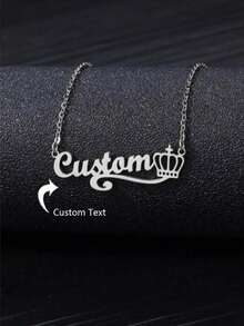 Collar con nombre personalizado, accesorio de moda para adolescentes, adecuado para uso diario y como regalo