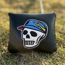 1pc Golf Club Head Cover, Skull Embroidery Waterproof And Durable Golf Club Protective Cover, Convenient Magnet Closure Design. Choose From Three Different Colors And Protect Your Golf Club With A Protective Cover - Multicolor - View 4