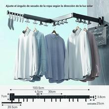 Telescopic Clothes Drying Racks - Black 3 Folds - View 10