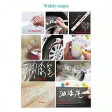 Caneta Permanente Reparadora Tira Riscos Pintura Automotiva Carro Moto Desenho Tênis Roupas - Azul - Visão 3