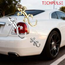 Lifelike 3D Metal Gecko Car Sticker | Scratch, Water & Fade Proof | Easy-Install Decal For Cars, SUVs, Trucks & Home Decor - Multicolor - View 12