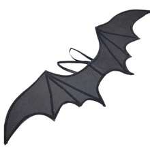 Black Bat Wings Harness Costume – Gothic Vampire Demon Dragon Wings, Comfortable Elastic Straps, Unisex Cosplay Theater Masquerade Halloween Accessory, One Size Fits Most - 黑色 - 查看 4