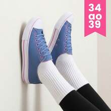 Women's Casual Star Sole Sneakers - Straight Non-, Super Light And Comfortable 34 To 39 Premium Line - Quần jean xanh - Xem 4