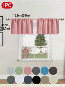 1 件纯色遮光短窗帘适用于房车、双层床和小窗户 - 100% 涤纶现代窗帘，适用于客厅、咖啡厅、厨房装饰 - 彩色 - 查看 45